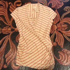 Anthropologie BAILEY 44 Strip Knit Cross Wrap Top